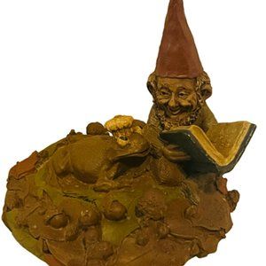 Tom Clark Figurine sculpture SIGNED Cairn Hansen Hanson frog toad book dwarf vtg